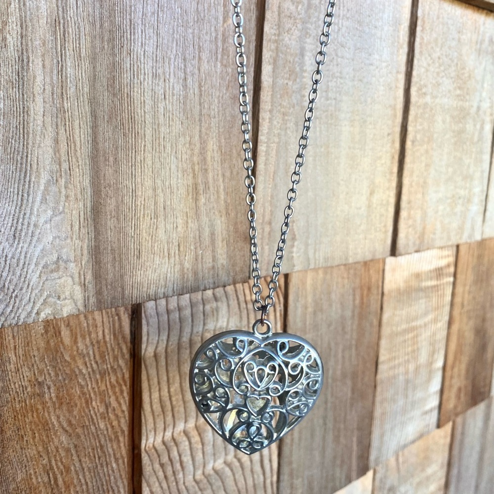 Silver heart necklace
